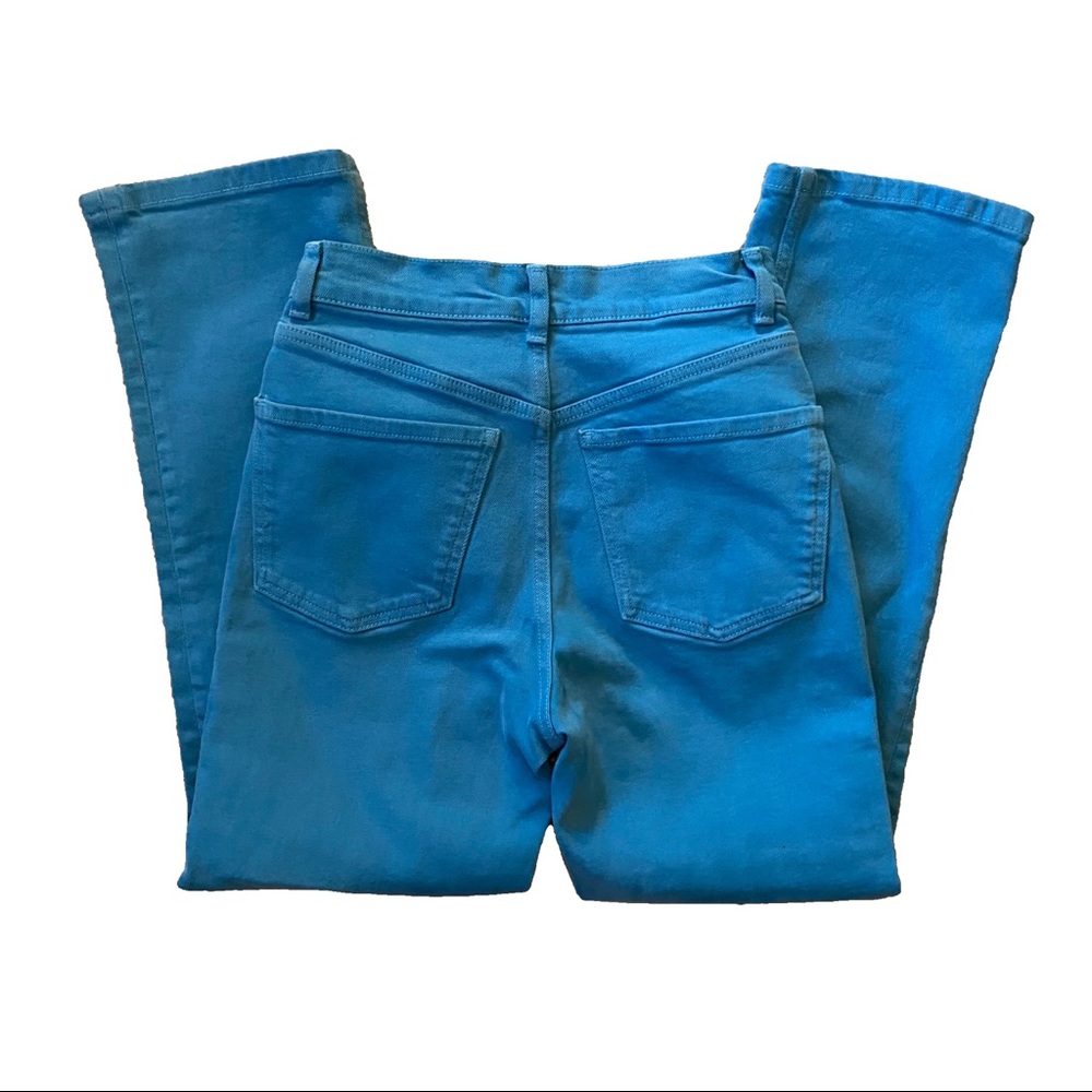 bright blue ASOS colorful jeans